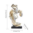 thumbnail image 3 of Resina Besándose Pareja Estatua Adornos Beso Amantes Arte Esculturas (Champagne), 3 of 9