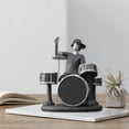 thumbnail image 2 of Tachiuwa Rock Band Player Statue Singer Musical Instruments Sculpture Desktop Decor Drum, 2 of 9