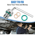 thumbnail image 4 of M12-1.5 X 15mm Oversize Piggyback Oil Drain Plug, Stainless Steel Self Tapping Oil Pan Thread Repair Kit, 4 of 7