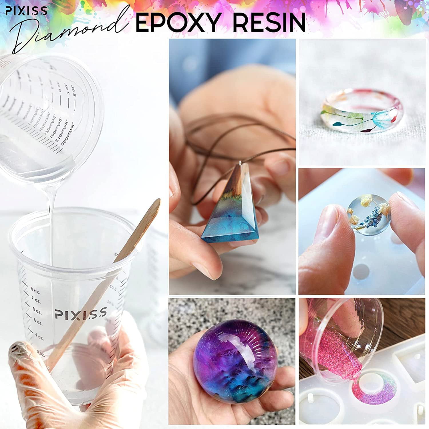 UpStart Epoxy Art Resin Epoxy Resin Kit - Made in USA - Ultra Crystal Clear Artist Resin - DIY Craft Resin for Jewelry, Mold Casting, Preserving