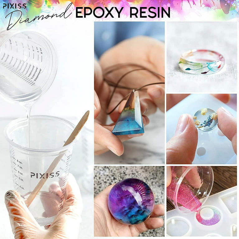 3pcs Clear Epoxy Mixing Cups Paint Cups For Diy Epoxy Resin Crafts