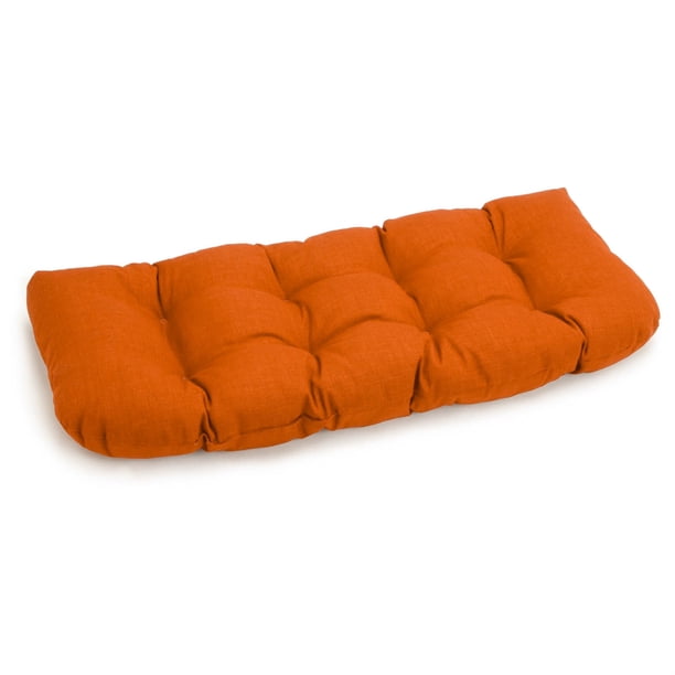 Cojín para banco/sofá de poliéster hilado sólido en forma de U de 42 x 19 pulgadas - Tangerine Dream Blazing Needles 93180-LS-REO-SOL-13