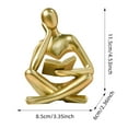 thumbnail image 3 of Thoughtful Desktop Ornament Sculpture - Minimalist Home for Living Room Elegant Resin Figure for Bookshelves and Desks, 3 of 5