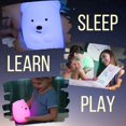 thumbnail image 5 of Luz de noche de oso gigante para niños, linda lámpara de guardería para bebés y niños pequeños, lámpara LED de silicona, control remoto, decoración kawaii, batería recargable por USB, 9 colores dispon, 5 of 5