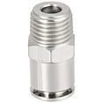 thumbnail image 3 of 8mm Tube to 1/4NPT Push Lock Fittings,Brass Nickel Plated Extended Air Fittings, 3 of 3