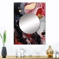 thumbnail image 1 of Designart "Infused Marble in Red and Black" Abstract Marble Mirror Wall Decor - Modern Red Abstract Large Mirror For Wall Art Decor - 32" x 24" Inch, 1 of 5