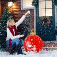 thumbnail image 3 of Venta de bolas inflables de Navidad, 60 cm, grandes, para exteriores, de PVC, para Navidad, inflables gigantes, reutilizables, muñecos de nieve de Papá Noel, para decoración de jardín y patio de Navid, 3 of 5