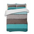 thumbnail image 2 of Quilts Twin XL Size, Aqua Grey Soft Comforter Bedding Set for Bed, Vintage Stripe Farmhouse Wood Grain Ombre Lightweight Quilted Bedspread with Pillow Cover(2 Pieces) for All Season, 68x98 Inch, 2 of 6