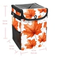 thumbnail image 5 of Maple leaves Foldable Car Trash Can with Lid - Leak-proof Hanging Storage Bag for Car Trash Bin, Car Garbage Can, 5 of 6