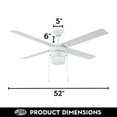 thumbnail image 2 of Prominence Home Chism 52" White Coastal E26 Dual Indoor Lighted Ceiling Fan with Pull Chains, 2 of 10