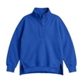 thumbnail image 5 of Jalioing Sweatshirt for Kids Fashion Solid Long Sleeve Stand Collar Button Pullover Tops Teen Casual Athletic Shirt, 5 of 9