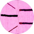 thumbnail image 1 of Ahgly Company Indoor Round Solid Pink Modern Area Rugs, 5' Round, 1 of 4