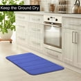 thumbnail image 6 of Unique Bargains Solid Contemporary Memory Foam Bath Rug Blue 24"x16", 6 of 8