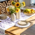 thumbnail image 4 of Purple Ombre Botanical Round 13 Inch Placemats Set of 6, Watercolor Country Pastoral Leaf HeatResistant Non Slip Place Mats for Dining Table, Wipeable Braided Kitchen Table Mats for Housewarming, 4 of 9