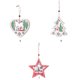 thumbnail image 5 of Matsuzay Colgante de Diseño hueco Estrella Árbol de Navidad Adornos colgantes Placa Puerta Letrero Colgador Decoración Hogar Boda Kits de decoración para fiestas Estrella, 5 of 6
