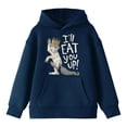 thumbnail image 5 of Where The Wild Things Are Max I'll Eat You Up Youth Navy Long Sleeve Hooded Sweatshirt-XL, 5 of 7
