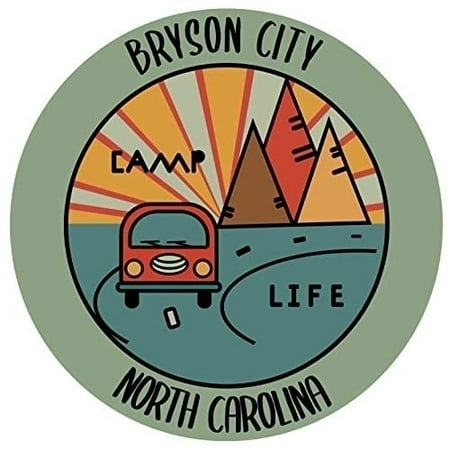 

Bryson City North Carolina Souvenir Decorative Stickers (Choose theme and size)