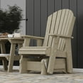 thumbnail image 3 of Wildridge Heritage Single Glider, Weathered Wood, Outdoor Weather Resistant Poly Patio Furniture, 3 of 4