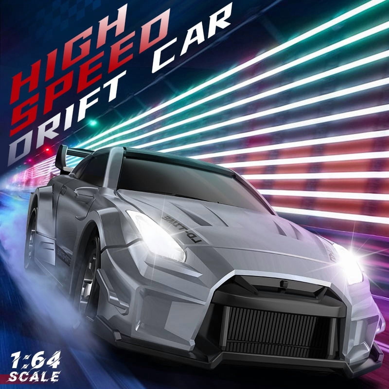 Drift RC Car 1/64 Radio Control Race Car 4WD High Speed Model for Kids Adults Birthday Gifts
