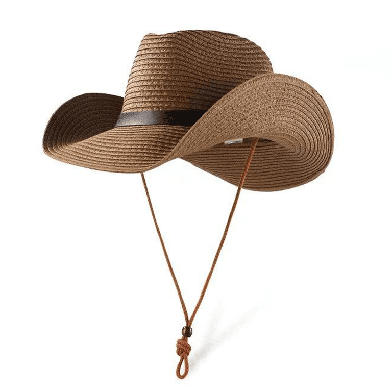 FOLDABLE WIDE BRIM HAT (Color: Khaki) Xinwanna Women Summer Solid Color Crochet Straw Hat Foldable  main image 2