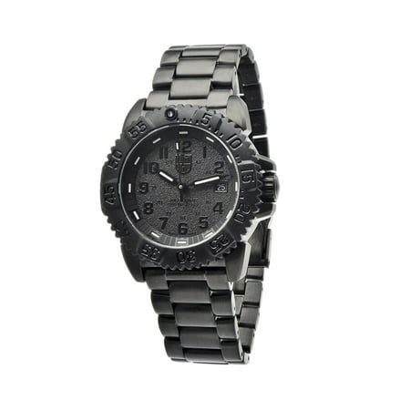 LUMINOX Sea Steel Colormark 3150 Series, Black Bracelet, Round Black Dial, Men's Watch A.3152.BO