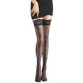 thumbnail image 2 of Penkiiy Bas Résille pour Femmes Collants en Nylon Dentelle en Maille Résille Pantalons Aguichant Bas Résille Ajourés Collants Noirs, 2 of 4