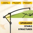 thumbnail image 5 of FUNDAZE 8x8ft Hanging Cantilever Patio Umbrella with Base, Square Outdoor Sun Shade with Crank & Tilt for Garden, Backyard, Deck,Apple Green, 5 of 10