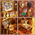 thumbnail image 4 of DIY Book Nook Miniature Kit Book End Model Building Kit with sensor LED light Wooden Puzzle Recommended for 14+ Creative Kit, 4 of 11
