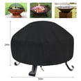 thumbnail image 3 of Coolmade Fire Pit Cover - Waterproof 600D Heavy Duty Round Patio Fire Bowl Cover Black - 50 inch, 3 of 8