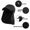 thumbnail image 3 of Men's UV Sun Protection Cap Foldable Quick Dry Lightweight with Neck Flap Cover Visor Hat, 3 of 4