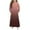 Brown, variant on Bixock Toddler Girls Summer Maxi Dresses Solid Color Long Sleeve Round Neck High Waist A Line Casual Long Dresses With Pockets Dresses