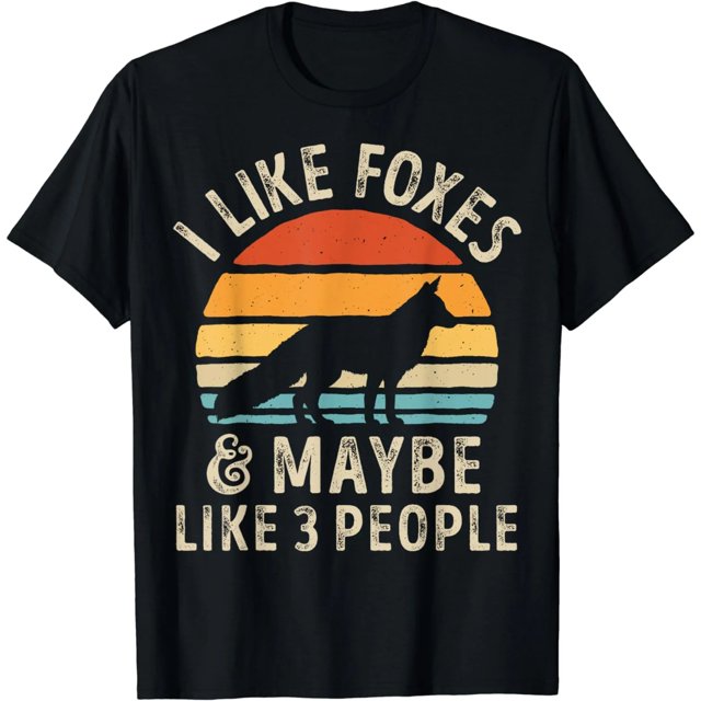 Camiseta Retro de Mujer: Amo los Zorros y Quizás 3 Personas
