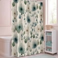 thumbnail image 5 of Shower Curtain Watercolor Dandelion Leaf Shower Curtains for Bathroom Decor, Waterproof Polyester Shower Curtain Set with Hooks, Standard Size 72" x 72" Spring Plant Linen, 5 of 9