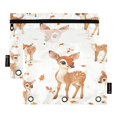 thumbnail image 2 of Ckdifva Pretty Deers Pencil Pouch 3 Ring Zipper Pencil Case Binder Pockets Clear Top Cosmetic Bag 2 Pack, 2 of 6