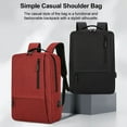 thumbnail image 2 of 15.6-Inch Laptop Computer and Tablet Backpack, Large Capacity Multi-Pocket, Water-Resistant Oxford Fabric, Scientific Load-Reducing Shoulder Strap, USB Charging Interface Design, One Bag for, 2 of 5