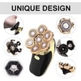 thumbnail image 2 of Replacement Heads Cleaning Replacement Parts Razor Accessories Electric Shaver Head 7 Blades Bathroom Stainless Steel Professional Washable Head Shaver (Color : Gold), 2 of 5