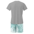 thumbnail image 4 of GERsome Men's Pajamas Sets Short Sleeve Crewneck Tops and Shorts Lounge Sets 2 Piece Summer Sleepwear M-3XL, 4 of 7