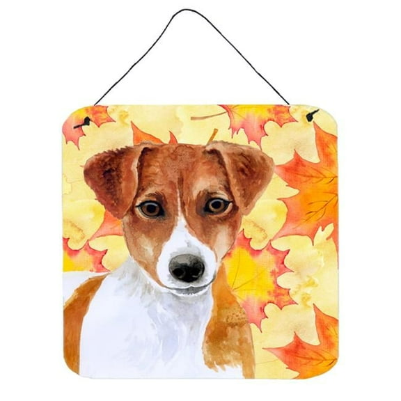 Jack Russell Terrier Fall Wall or Door Hanging Prints, 6 x 6 in.