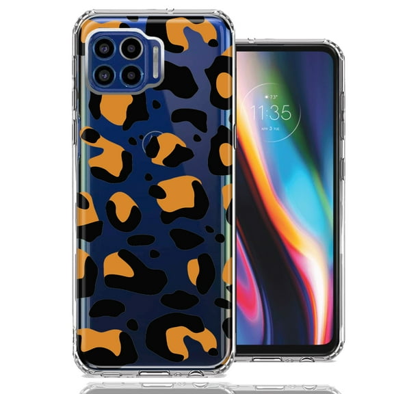 MUNDAZE for Motorola One 5G Classic Animal Wild Leopard Jaguar Print Double Layer Phone Case Cover