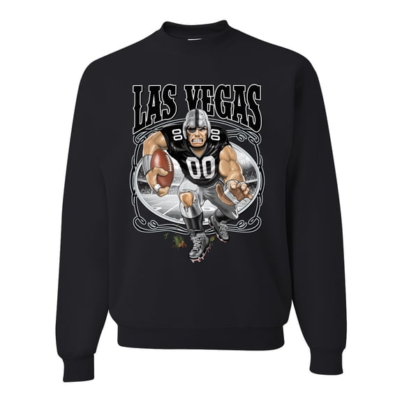 Wild Bobby Las Vegas Fan LV Fantasy Sports Unisex Crewneck Graphic Sweatshirt, Black, Small
