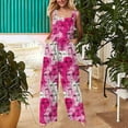 thumbnail image 1 of Styesk Pantalon pour Femmes Combinaison Imprimée Décontractée avec Boutons et Poches Sans Manches Pantalon Grand, 1 of 5