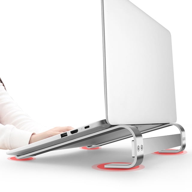 WEUVEB Base De Aluminio Para Laptop Con Soporte Múltiple Y Hueco Para Postura