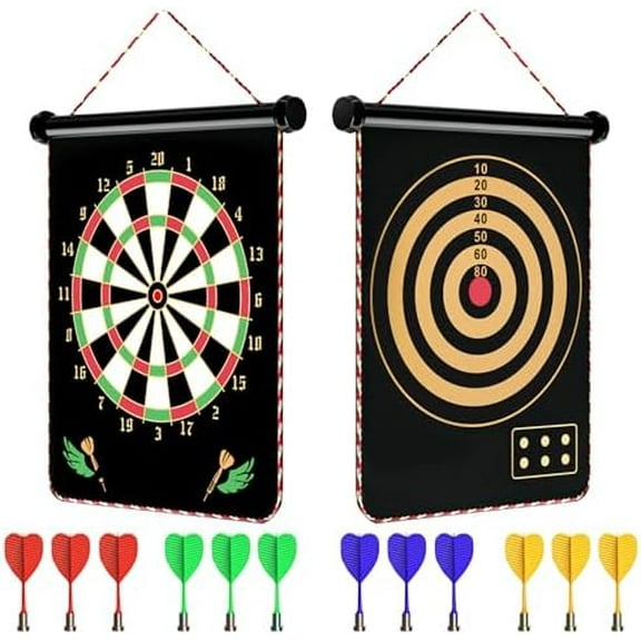 Magnetic Dart Board Games for Kids with 12 Darts Outdoor Toys for Boys Age 8-13 Cool Stuff Gifts Ideas for Teenage Boy Girls Age 8 9 10 11 12 13 14 15 16 Game Room Decor$$Sport & Recreation Other