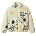 thumbnail image 3 of Peanuts Snoopy Sherpa Coat Jacket, Fleece Mock Neck Full Zip Coat for Little and Big Girls 4-10, 3 of 6