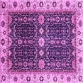 thumbnail image 1 of Ahgly Company Indoor Square Geometric Purple Traditional Area Rugs, 3' Square, 1 of 4