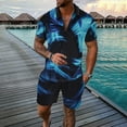 thumbnail image 2 of RMGVDSD Mens Tracksuit Casual Set Men's Short Sleeve Polo Shirt Shorts Set Tropical Hawaiianss Athletic Shorts Set Beach Sports Suit Fashion Men's Tracksuits, 2 of 8