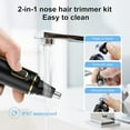 thumbnail image 6 of Nose Hair Trimmers for Men，Rechargeable Hair Trimmer 2 in 1 Painless Multifunctional Ear and Nose Hair Trimmer with IPX7 Waterproof Dual Edge Blades (Black), 6 of 10
