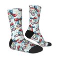 thumbnail image 4 of Yiaed Disco Ball Cherry With Bow Print Great elasticity Crew Socks Sports socks for Men and Women, 4 of 5