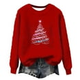 thumbnail image 5 of Craaazy Christmas Sweaters for Women Crew Neck Long Sleeve Shirts Xmas Holiday Warm Tops Gifts, 5 of 5