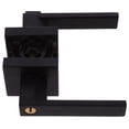 thumbnail image 1 of LOLIPPYY 1 Set Of Black Door Handles Aluminum Locking Wave Handle For Bathroom Door Matte Finish, 1 of 8
